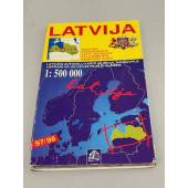 Латвия. Карта автодорог / Latvija. Road map